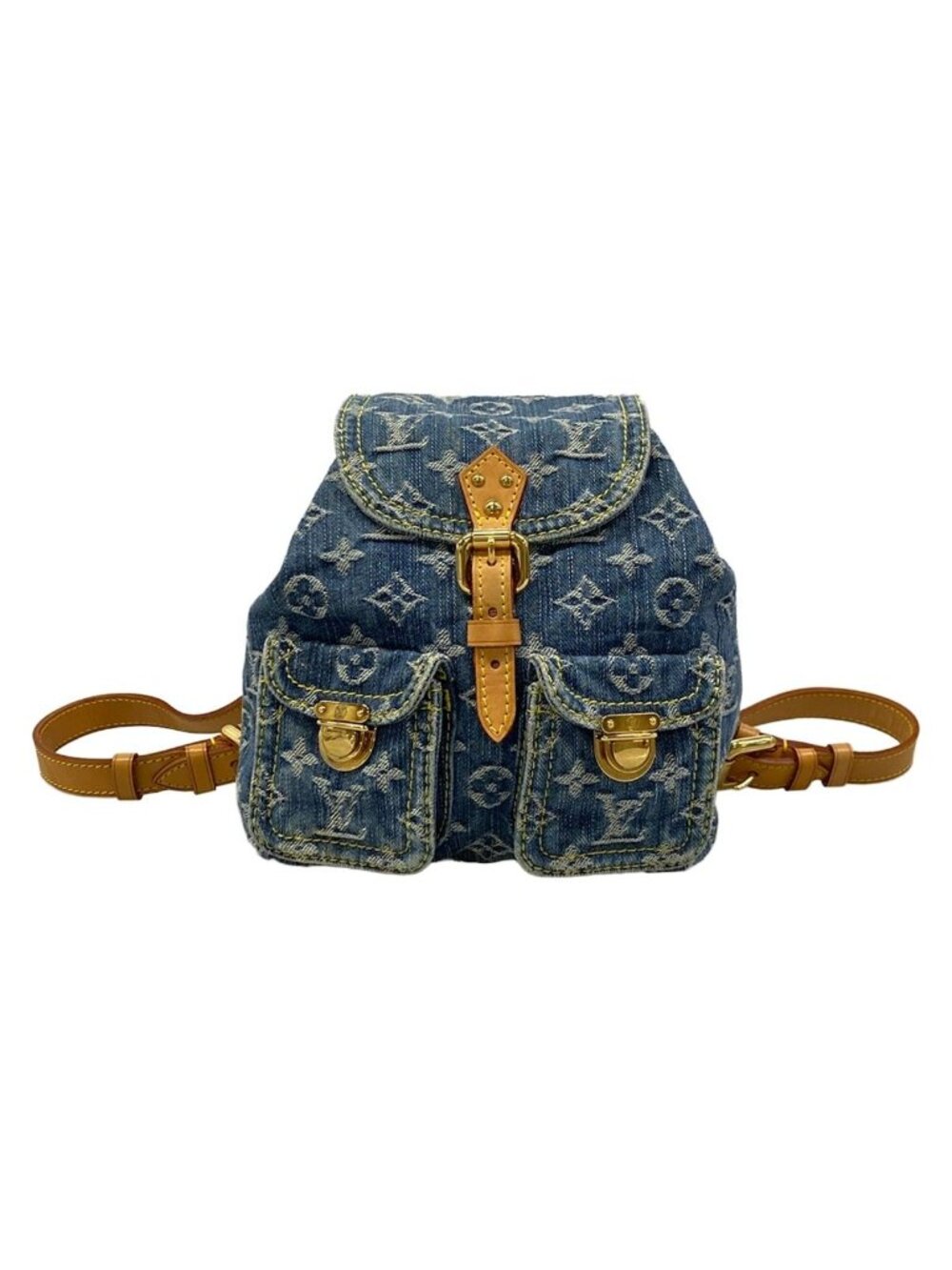 Louis Vuitton Backpack Monogram Denim Sac a Dos PM Blue
